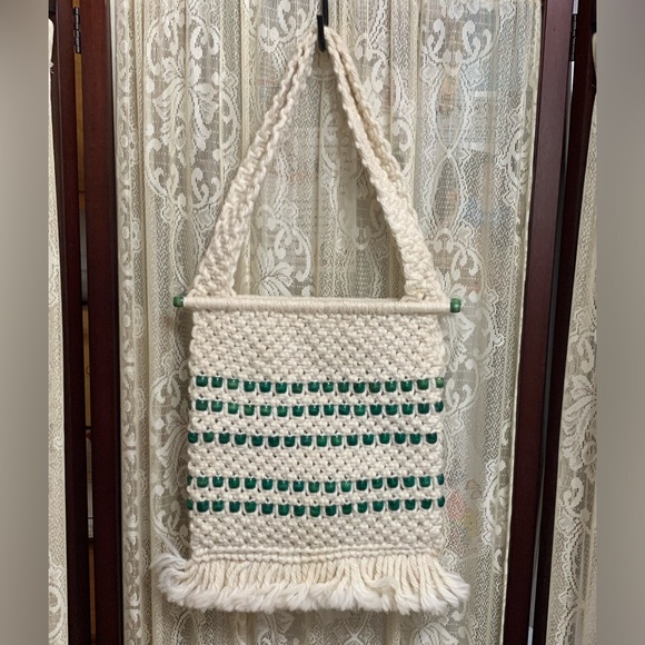 HANDMADE MACRAME’ PURSE SHOULDER BAG - Picture 2 of 5